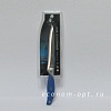 Нож синяя ручка на блистере длина лезвия 13см K85, SS05A /30/240/ 61125